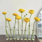 Flexible Flower Vases with Hinges Modern Glass Tube Vase