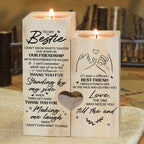 Smile A Lot More - Wooden Candle Holder with Candle Gift for Your Loved Ones