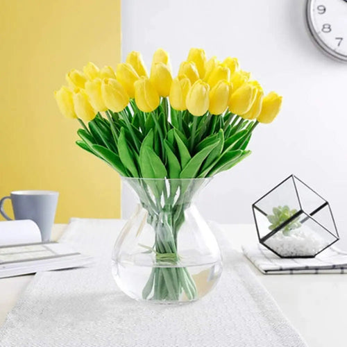 10-piece set artificial tulips made of latex – stylish and durable decorative flowers