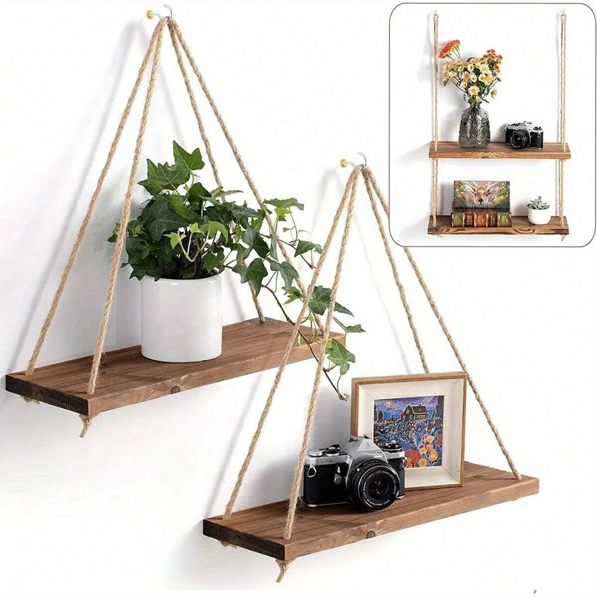 DecoShelf - Elegant Floating Shelf with Adjustable Rope