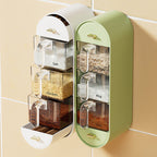 Space-saving spice jar for wall mounting