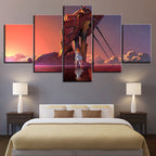 Woman Looking At A Rock - Canvas Wall Art Painting