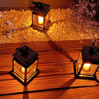Solar Retro Candle Lantern LED Outdoor Hanging Light