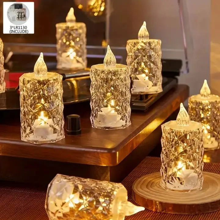 Crystal LED Candle – Flameless, Safe & Stylish