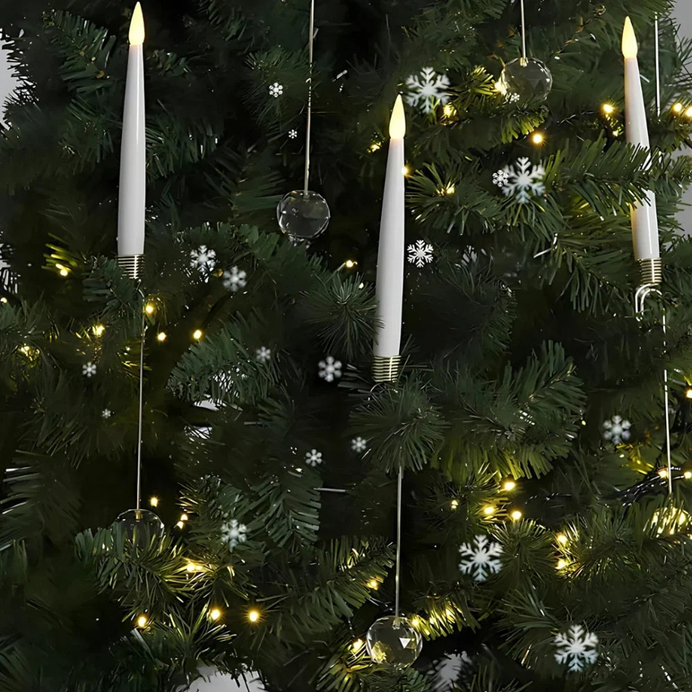 Christmas Tree Lights with Flickering LED Candles