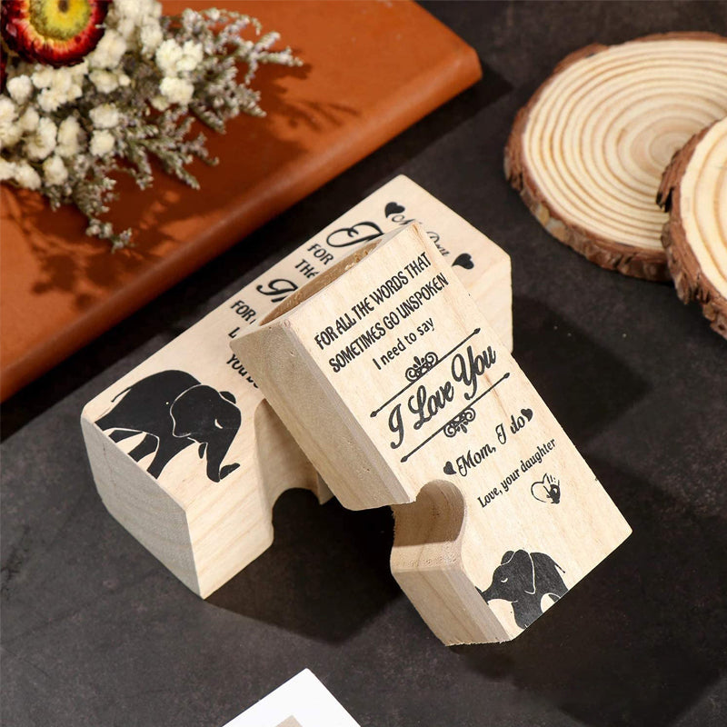 Smile A Lot More - Wooden Candle Holder with Candle Gift for Your Loved Ones