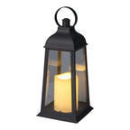 LED lantern set – 2 pieces with realistic candle flicker for indoor and outdoor