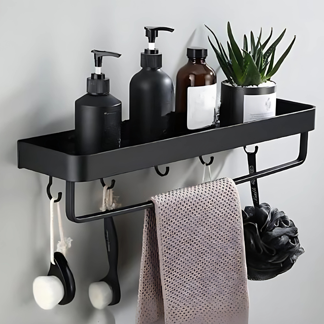 Metal Bathroom Wall Shelf Modern Storage