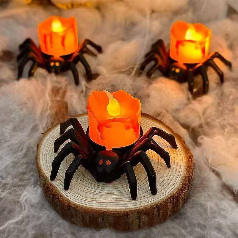 Halloween Decoration – Spiderback Ornament with Candle and Eyeball Designs
