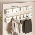 Wall Hook Panel Without Drilling – OrganizePlus Hidden 5-Hook Rack