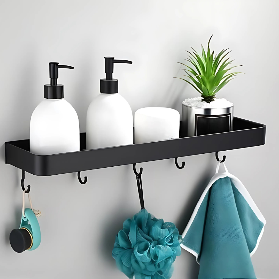 Metal Bathroom Wall Shelf Modern Storage