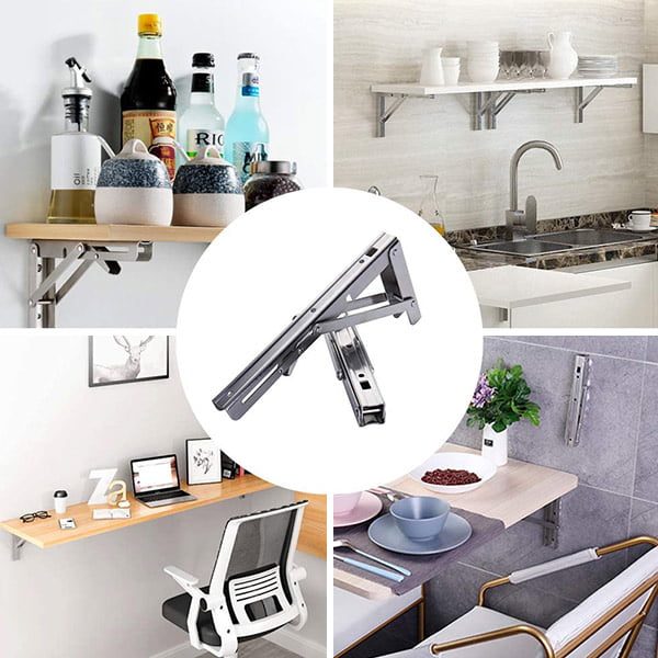 Foldable bracket 2 sets thick stainless steel folding table bracket