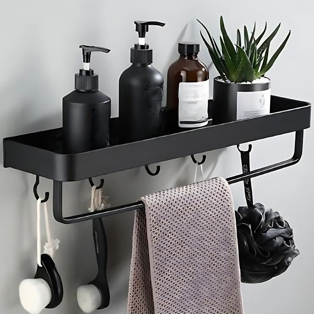 Metal Bathroom Wall Shelf Modern Storage