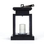 Solar Lantern with LED Candle – Hanging Lamp for Garden & Terrace, Decorative Light for Outdoor