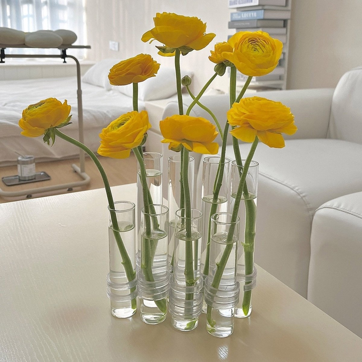 Flexible Flower Vases with Hinges Modern Glass Tube Vase