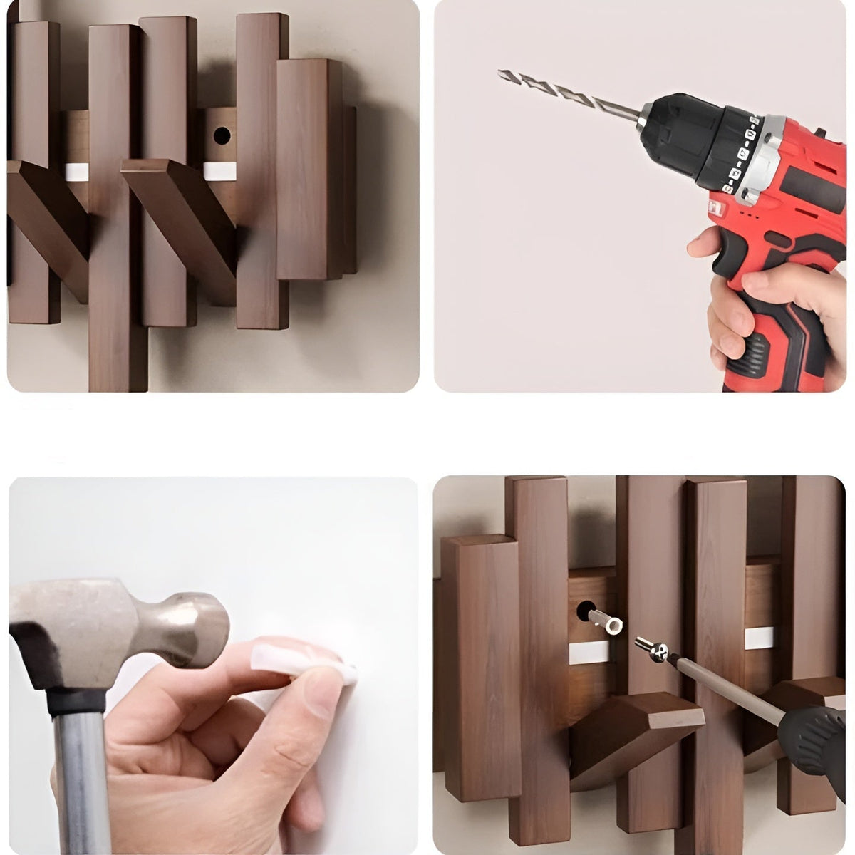 Stylish wooden wardrobe – FlexiMerocie magnetic hooks for more organization | Ideal for bedroom