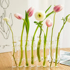 Flexible Flower Vases with Hinges Modern Glass Tube Vase