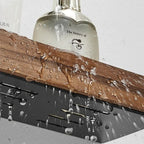 Solid Wood Bathroom Shelf – No-Drill Wall Mounted Bathroom Organiser