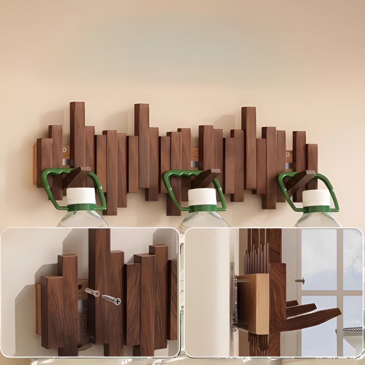 Stylish wooden wardrobe – FlexiMerocie magnetic hooks for more organization | Ideal for bedroom