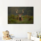 Curios Deer Amongst Ferns - Canvas Wall Art Painting