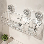 Practical wall shelf Drill-free storage in the bathroom