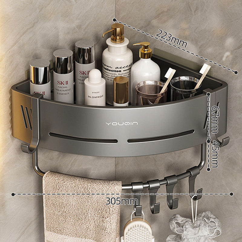 EasyCorner Aluminum Shelf – Self-Adhesive Bathroom Corner Storage without Drilling