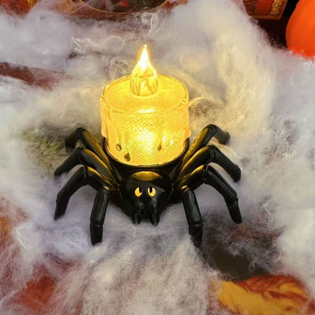 Halloween Decoration – Spiderback Ornament with Candle and Eyeball Designs