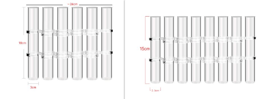 Flexible Flower Vases with Hinges Modern Glass Tube Vase