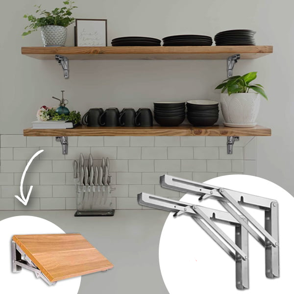 Foldable bracket 2 sets thick stainless steel folding table bracket