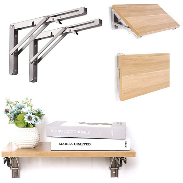 Foldable Bracket | 2 sets thick stainless steel folding table bracket