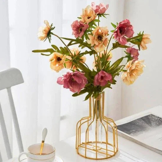 Gold Cage Vase