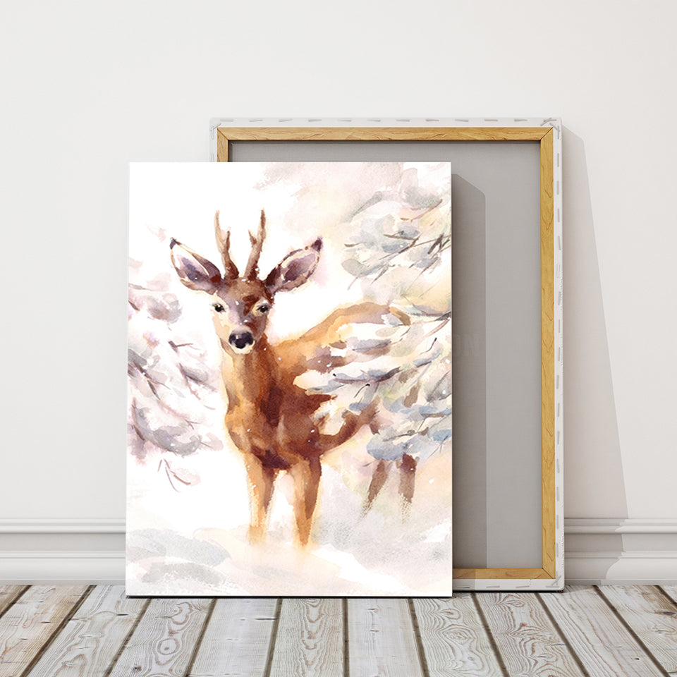 Young Elegant Deer - Canvas Wall Art Painting