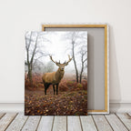 Misty Fall Deer - Canvas Wall Art Painting