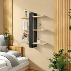 NordWood Wall Shelf | Solid Pine | 3 Levels | Space-saving & Decorative | Natural Wood