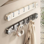Wall Hook Panel Without Drilling – OrganizePlus Hidden 5-Hook Rack