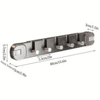 Wall Hook Panel Without Drilling – OrganizePlus Hidden 5-Hook Rack