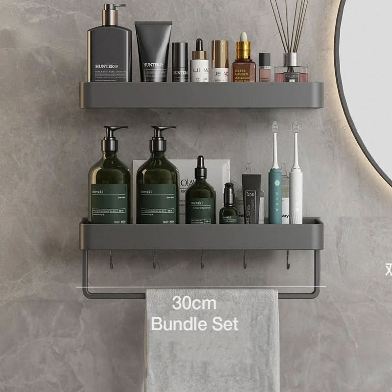 Elegant Wall Shelf for Stylish Bathroom Organization without Drilling