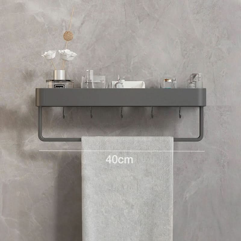 Elegant Wall Shelf for Stylish Bathroom Organization without Drilling