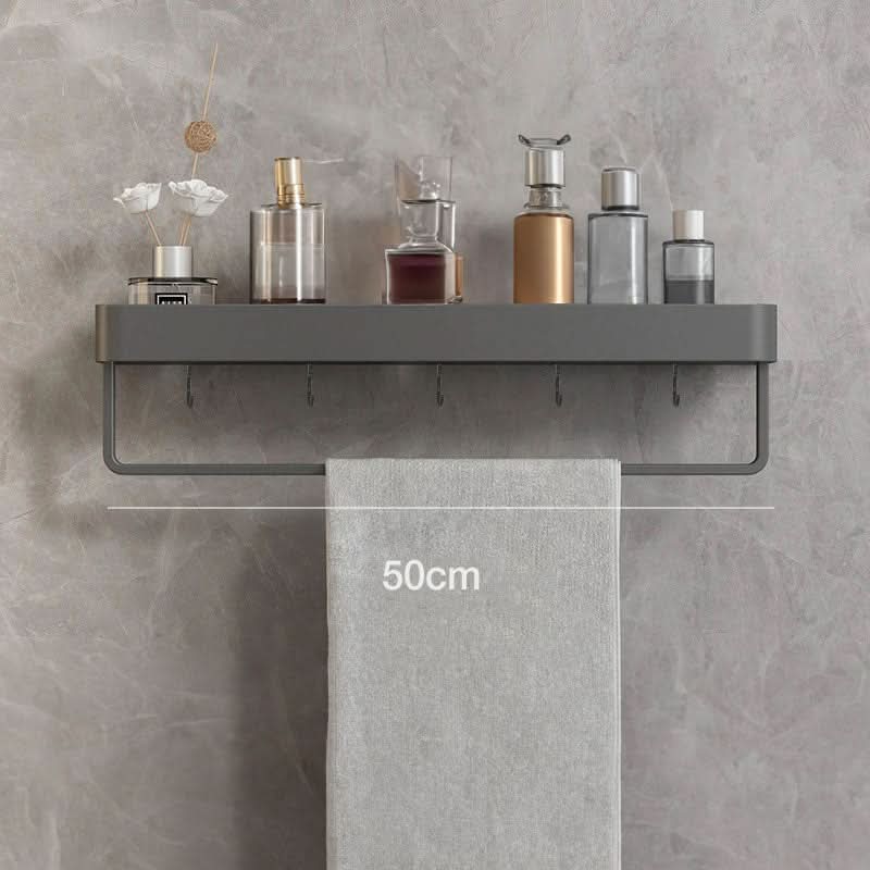 Elegant Wall Shelf for Stylish Bathroom Organization without Drilling