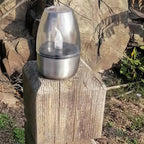 Modern Minimalist Candle Round PC Stainless Steel LED Outdoor Light For Garden