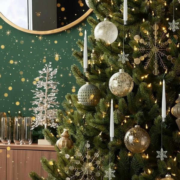 LED candle set without flame for Christmas trees & festive decorations