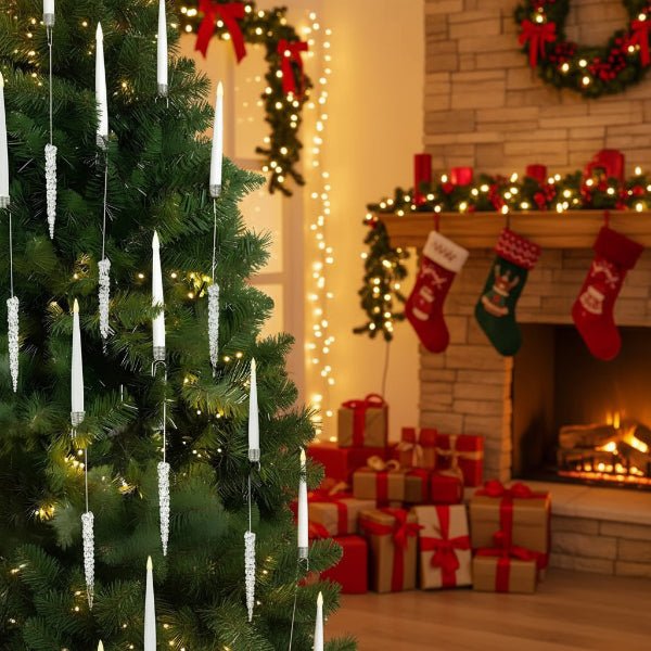 LED candle set without flame for Christmas trees & festive decorations