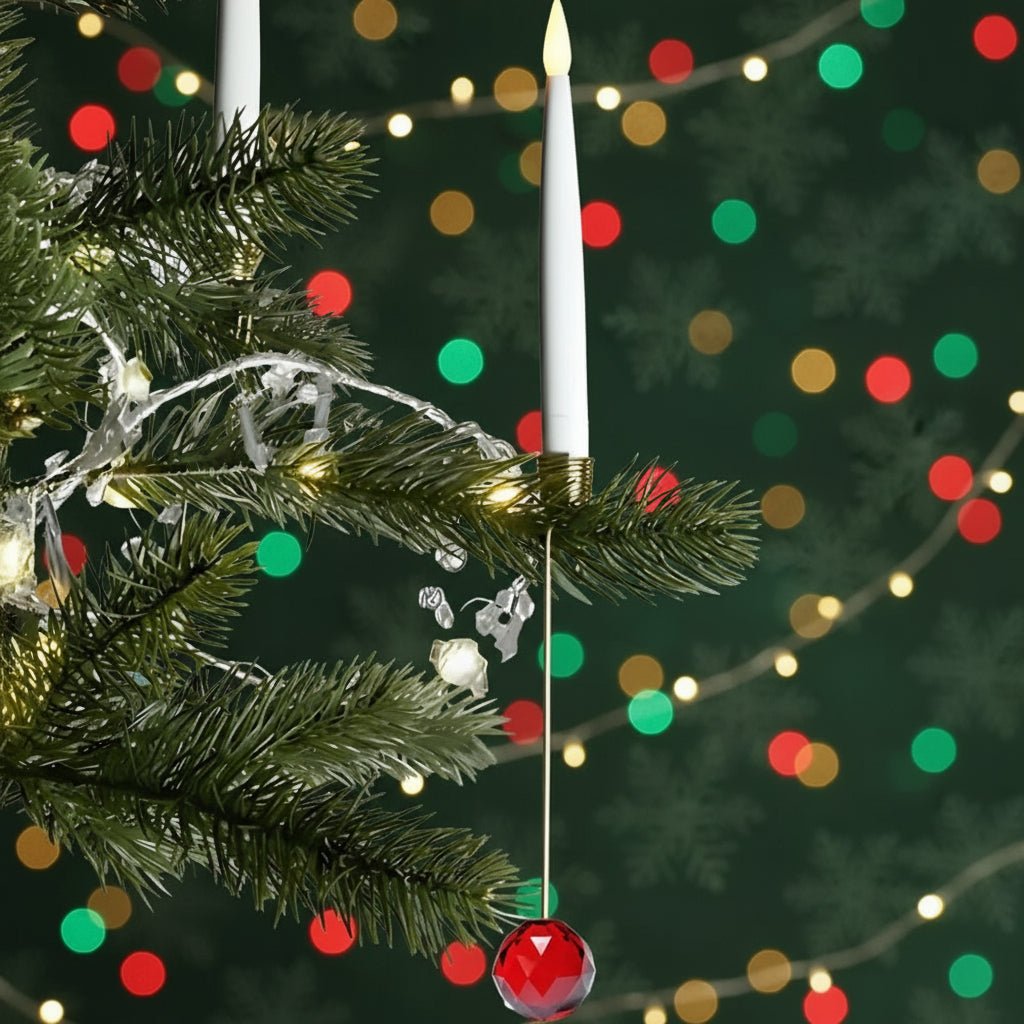LED candle set without flame for Christmas trees & festive decorations