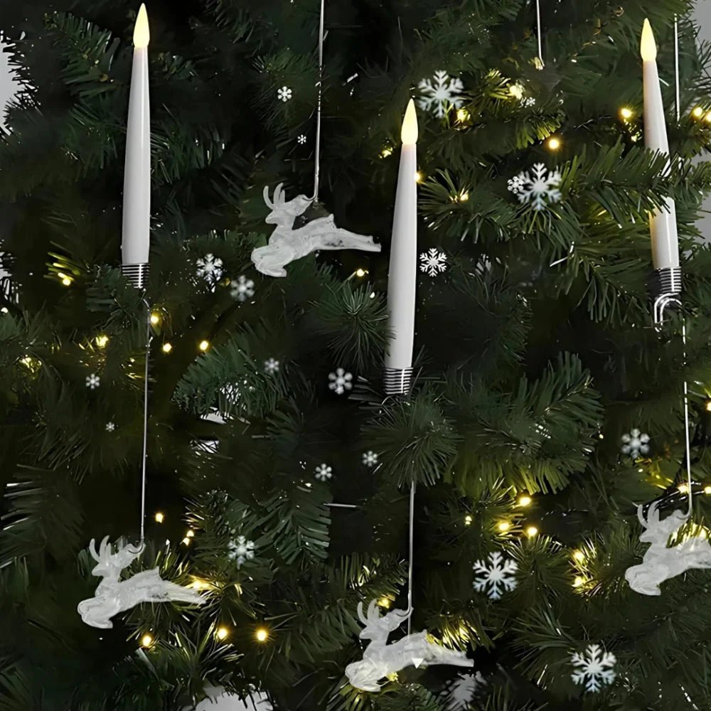 LED candle set without flame for Christmas trees & festive decorations