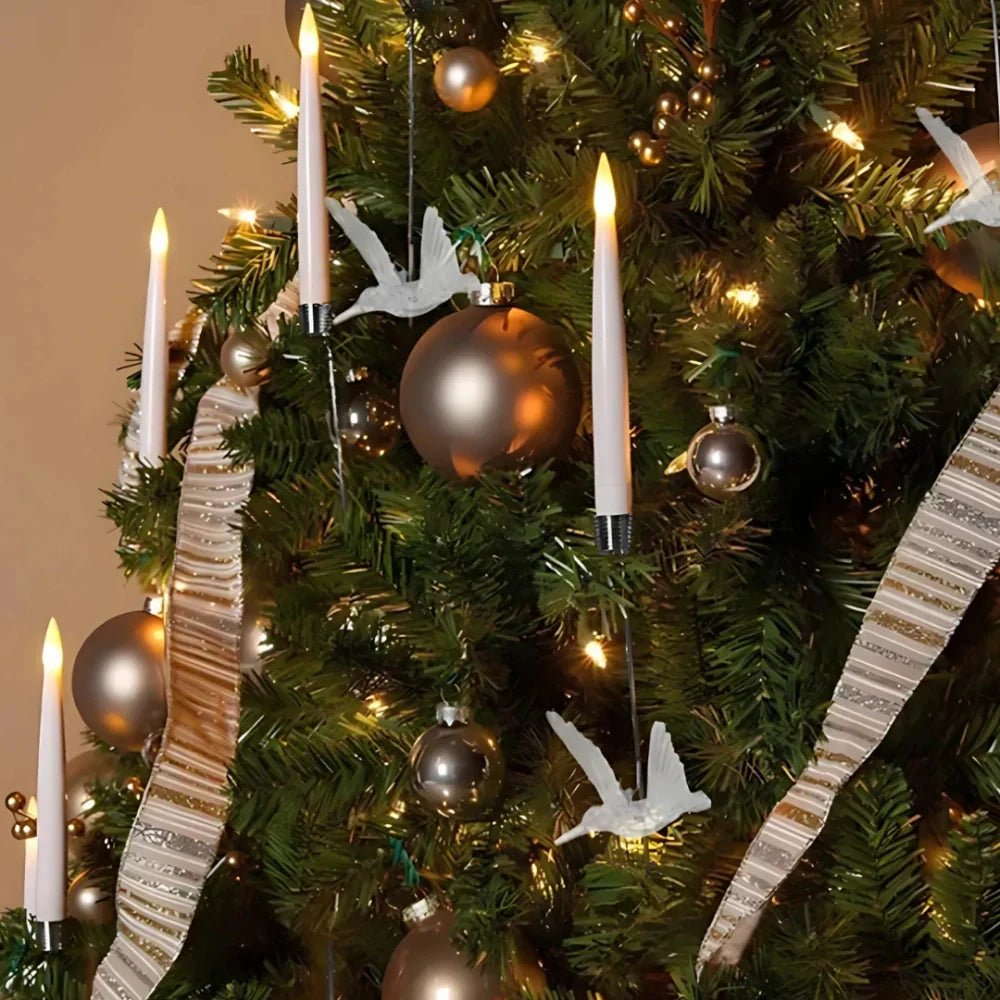 LED candle set without flame for Christmas trees & festive decorations