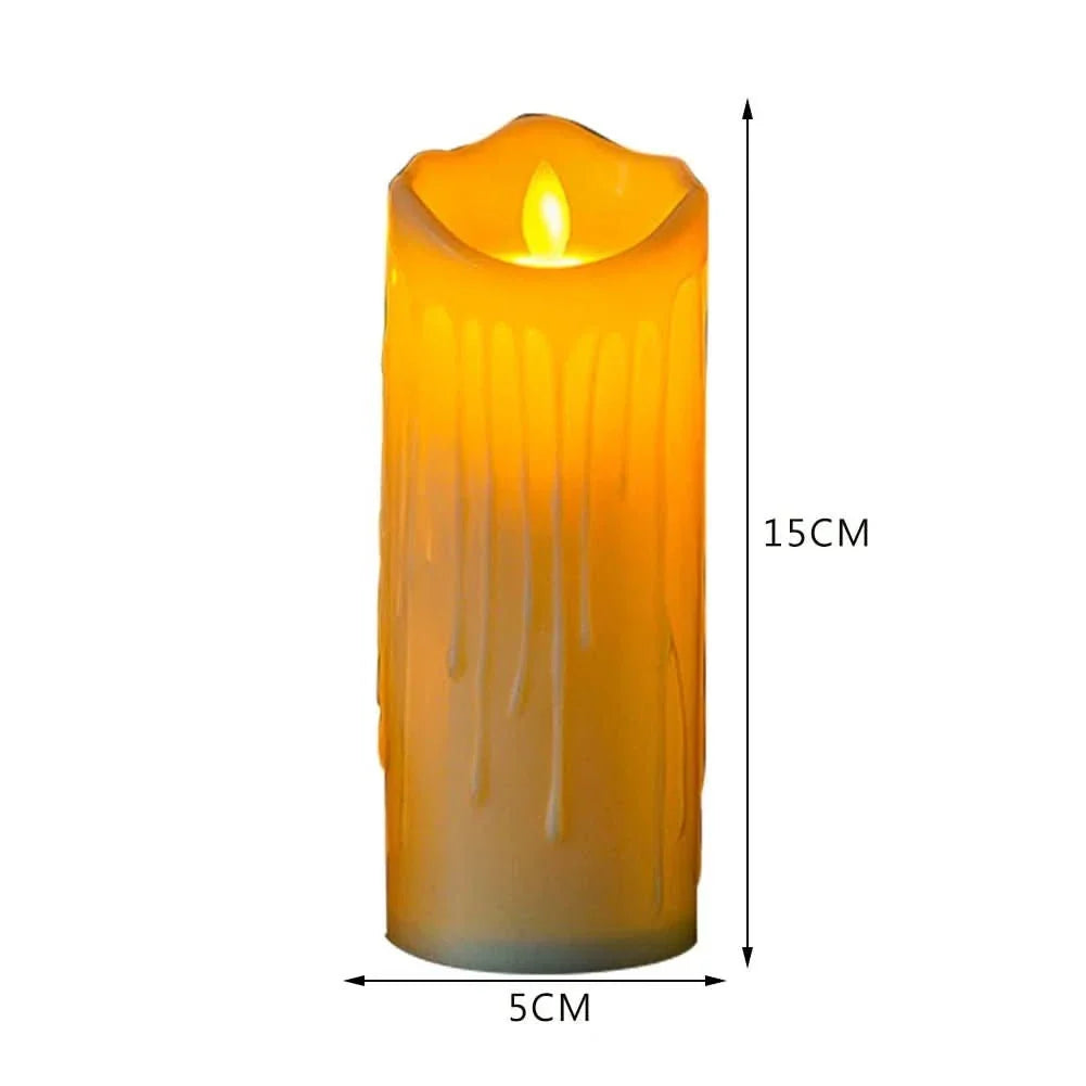 Flameless Electronic Decoration, Set in Ivory White