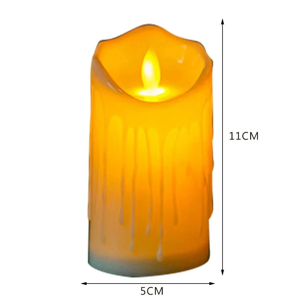 Flameless Electronic Decoration, Set in Ivory White