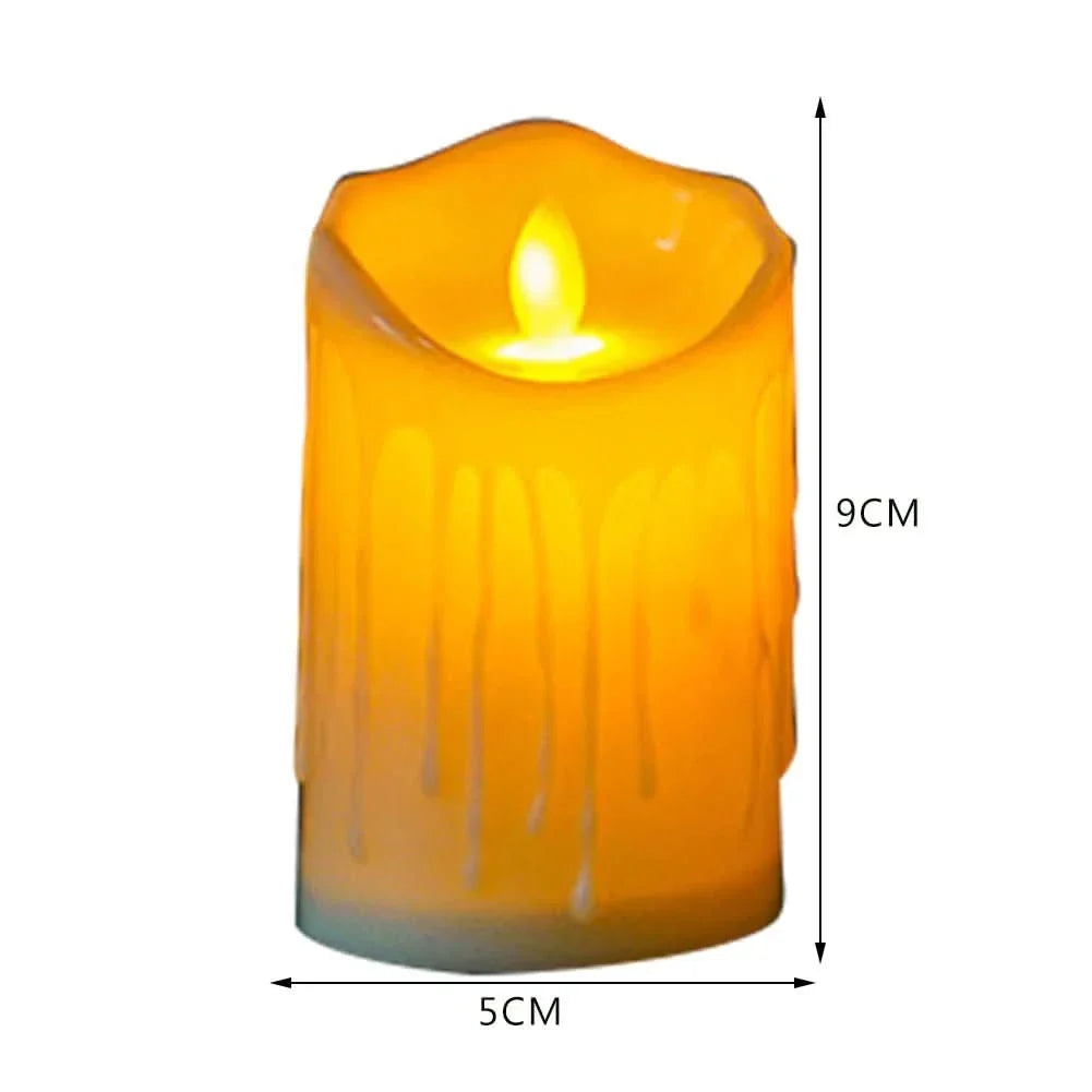 Flameless Electronic Decoration, Set in Ivory White