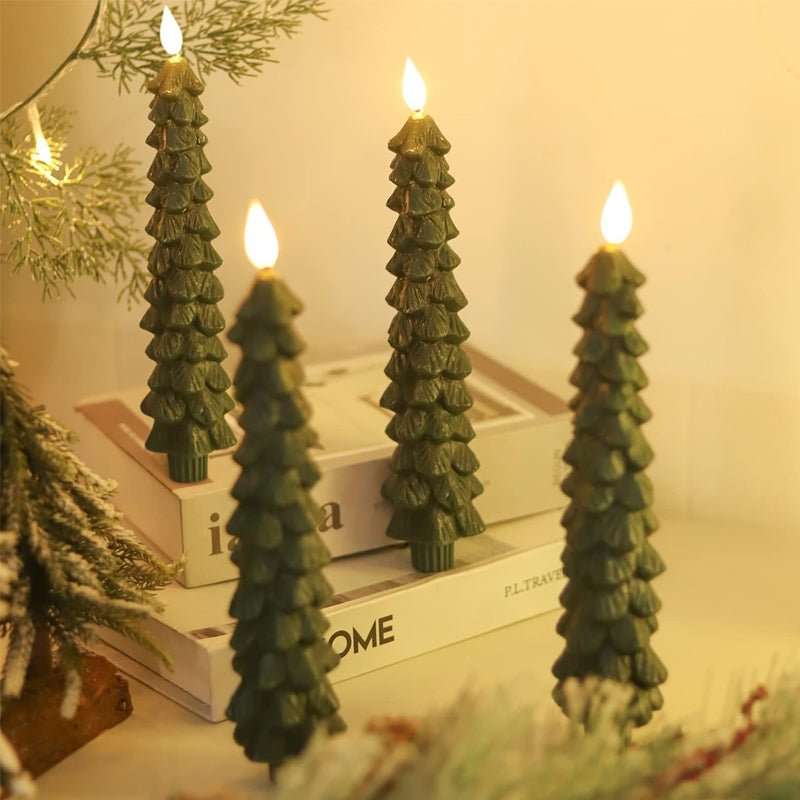 Remote-controlled LED candle tree for magical holiday atmosphere