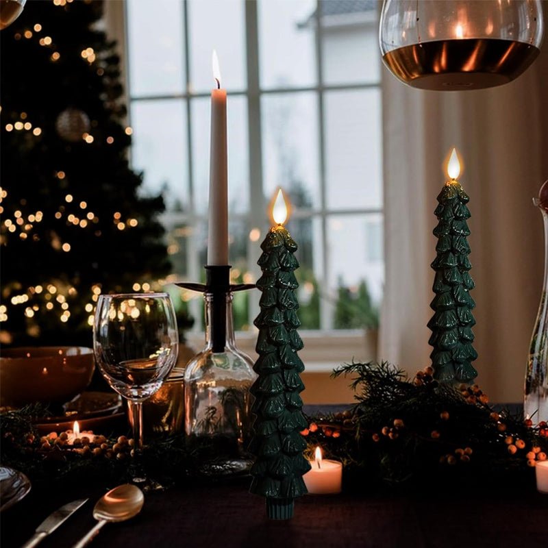 Remote-controlled LED candle tree for magical holiday atmosphere